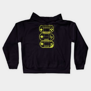 Yellow Handheld Gaming Blueprint Kids Hoodie